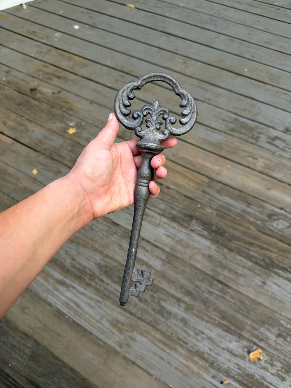 Large Iron Skeleton Key Victorian Decoration